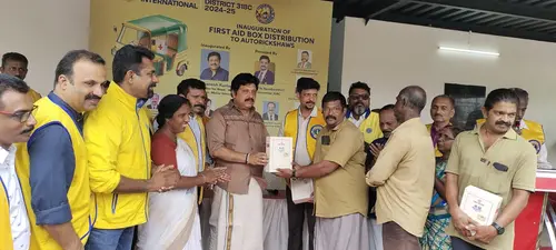 First Aid boxes to autorickshaws inaugurated by Hon. Minister K B Ganesh Kumar